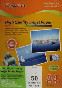 140g Inkjet High Glossy Paper 50pk (GS-140-B)